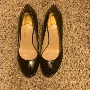 Open Toe Gloss Heels